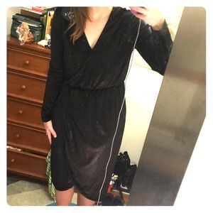 Black velvet tulip bottom dress